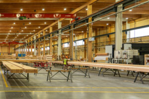 Kalesnikoff Mass Timber and K3 modular construction operations near Castlegar, British Columbia. Founded as a family-owned sawmill in 1940, Kalesnikoff has expanded into mass timber, modular components and finished building systems, investing about $65 million across major facilities in South Slocan and Castlegar. The site shows how a traditional forestry company can move up the value chain, supporting regional employment while producing engineered wood products that can contribute to faster construction and lower embodied carbon in some building applications.