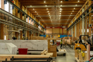 Kalesnikoff Mass Timber and K3 modular construction operations near Castlegar, British Columbia. Founded as a family-owned sawmill in 1940, Kalesnikoff has expanded into mass timber, modular components and finished building systems, investing about $65 million across major facilities in South Slocan and Castlegar. The site shows how a traditional forestry company can move up the value chain, supporting regional employment while producing engineered wood products that can contribute to faster construction and lower embodied carbon in some building applications.
